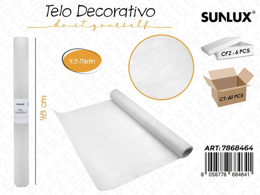 Sunlux Telo Decorativo Bianco 48CM*4.5MT