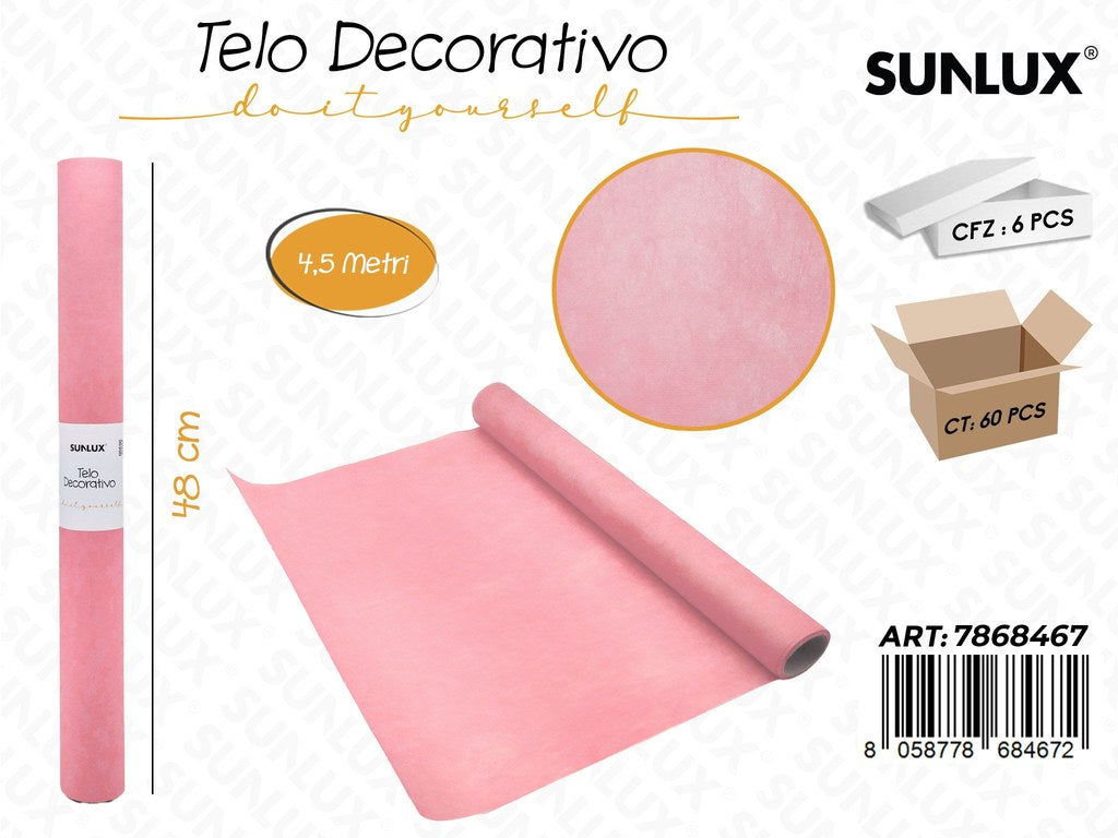 Sunlux Telo Decorativo Rosa Chiaro 48CM*4.5MT