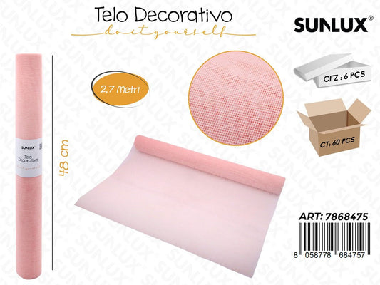 Sunlux Telo Decorativo Rosa 48CM*2.7MT