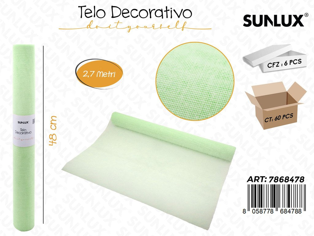 TELO DECORATIVO VERDE 48CM*2.7MT