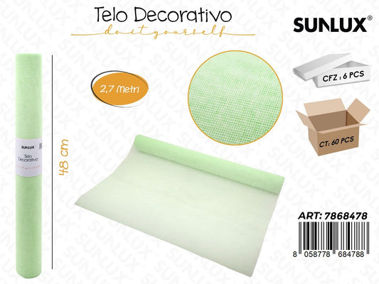 TELO DECORATIVO VERDE 48CM*2.7MT