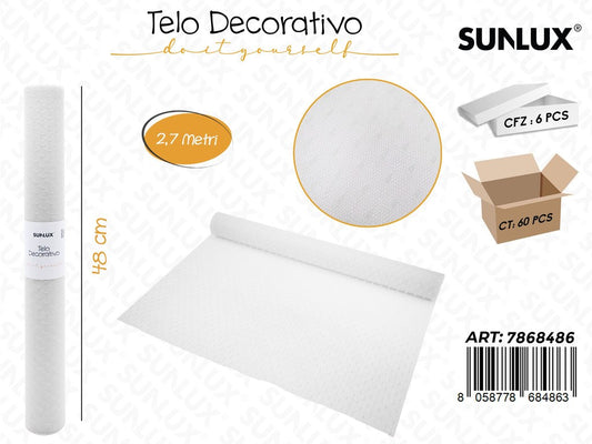 Sunlux Telo Decorativo Bianco 48CM*2.7MT