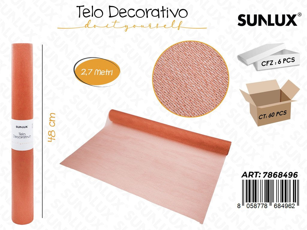 TELO DECORATIVO ARANCIONE 48CM*2.7MT
