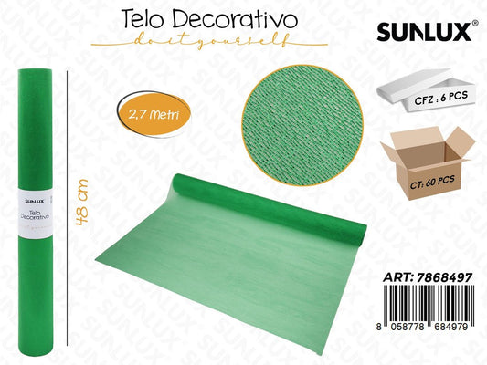 TELO DECORATIVO VERDE 48CM*2.7MT
