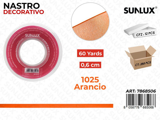 Nastro Decorativo 1025 Arancio 60Y*0.6CM