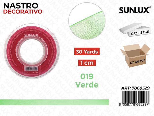 Nastro Decorativo Org. 019 Verde 30Y*1CM