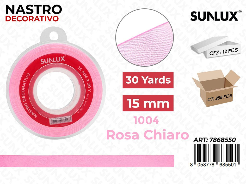 Nastro Decorativo Org. 1004 Rosa 30Y*15MM