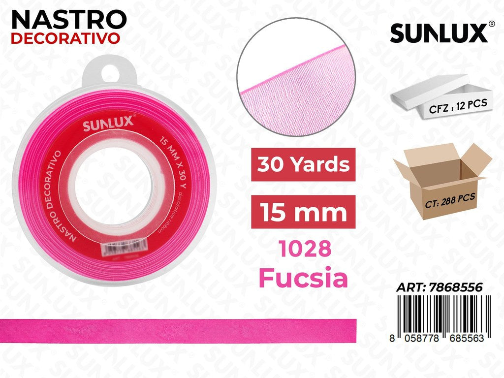 Nastro Decorativo Org. 1028 Fucsia 30Y*15MM