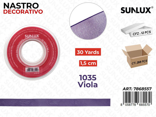 Nastro Decorativo Org. 1035 Viola 30Y*1.5CM