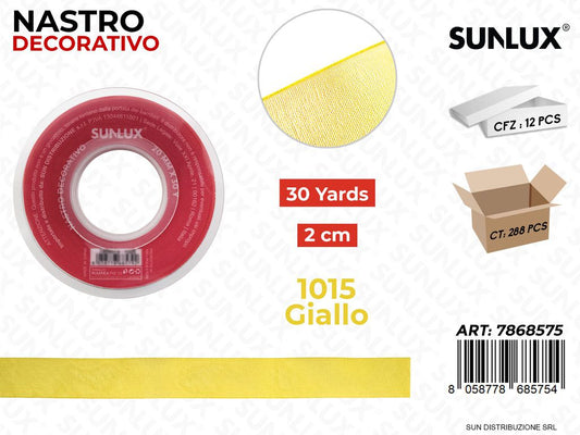 Nastro Decorativo Org. 1015 Giallo 30Y*2CM
