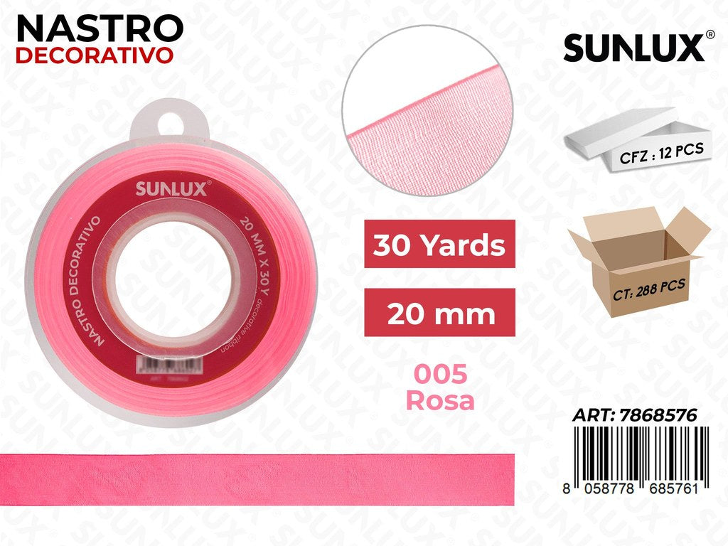 Nastro Decorativo Org. 005 Rosa 30Y*2CM