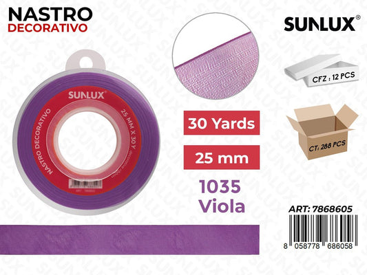 Nastro Decorativo Org. 1035 Viola 30Y*25MM