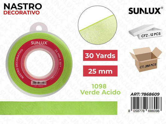 Nastro Decorativo Org. 1098 Ve. Acido 30Y*25MM