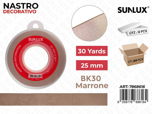 Nastro Decorativo Org. BK30-030 Marrone 30Y*25MM