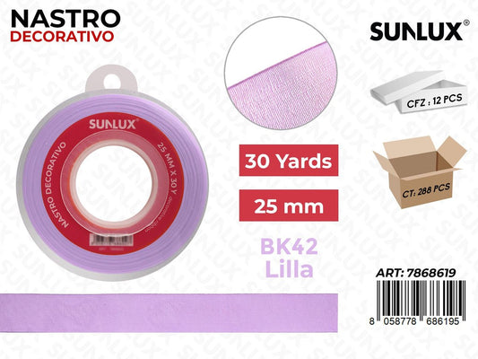 Nastro Decorativo Org. BK42-045 Lilla 30Y*25MM