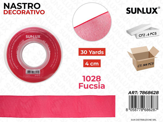 Nastro Decorativo Org. 1028 Fucsia 30Y*4CM