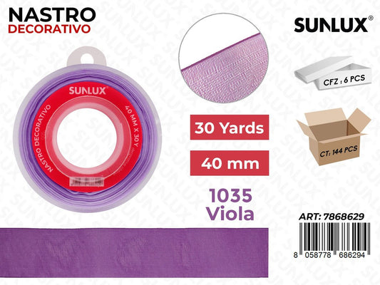 Nastro Decorativo Org. 1035 Viola 30Y*4CM
