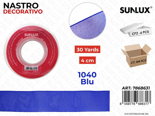 Nastro Decorativo Org. 1040 Blu 30Y*4CM