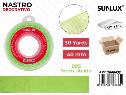 Nastro Decorativo Org. 1098 Verde Ac. 30Y*4CM