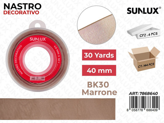 Nastro Decorativo Org. BK30-030 Marrone 30Y*4CM