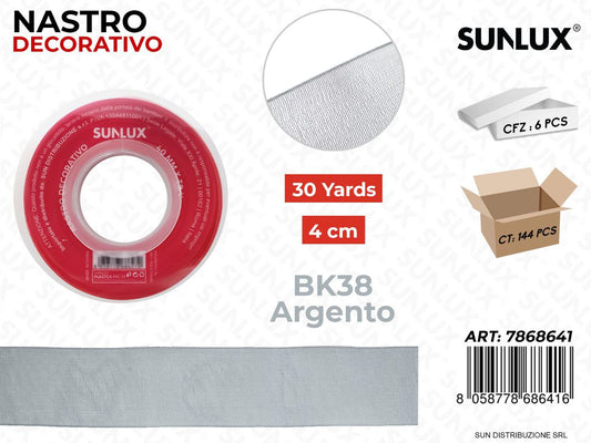 Nastro Decorativo Org. BK38 Arg. 30Y*4CM