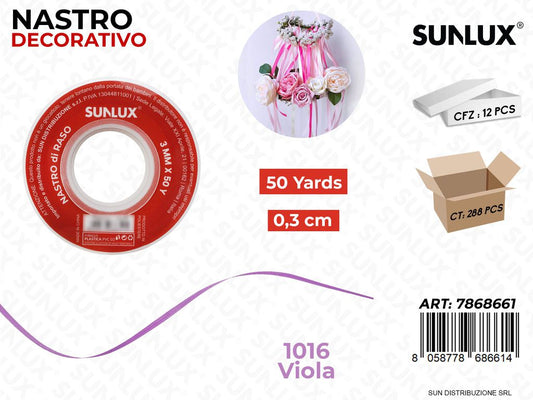 Nastro di Raso 1016 Viola 50Y*0.3CM