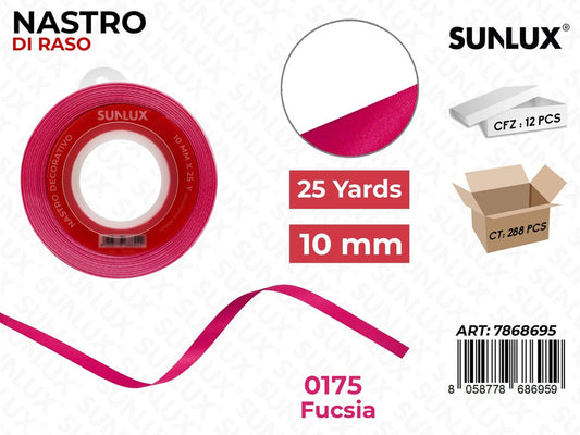Nastro di Raso 0175 Fucsia 25Y*1CM