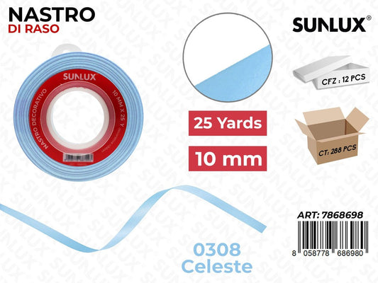 Nastro di Raso 0308 Celeste 25Y*1CM