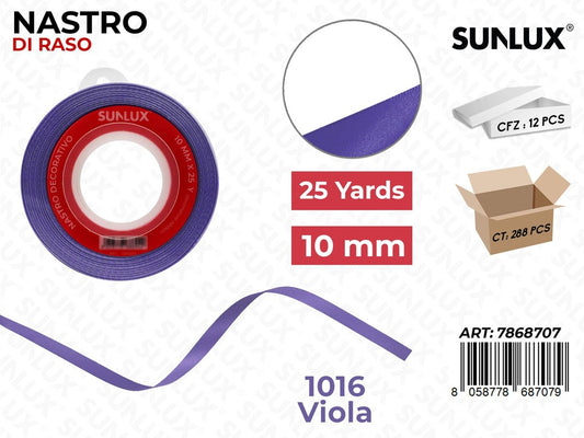 Nastro di Raso 1016 Viola 25Y*1CM