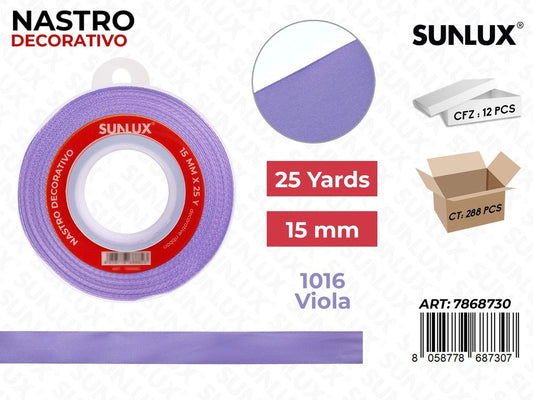 Nastro di Raso 1016 Viola 25Y*1.5CM