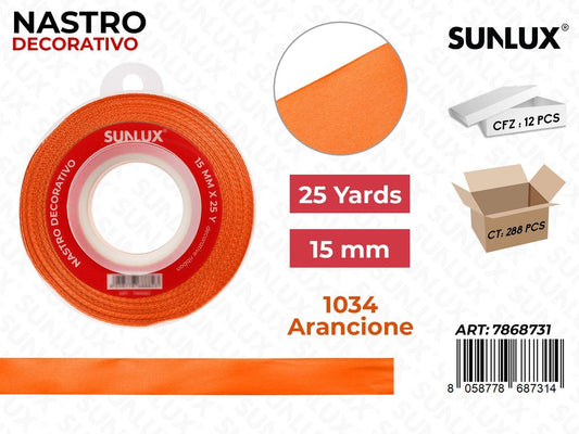 Nastro di Raso 1034 Arancione 25Y*1.5CM