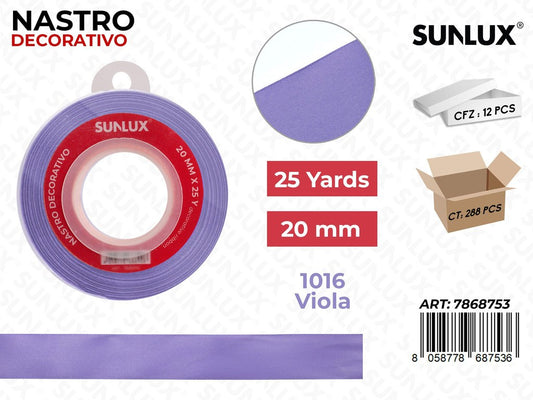 Nastro di Raso 1016 Viola 25Y*2CM