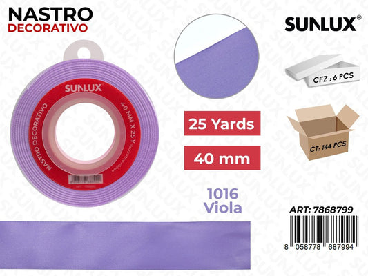 Nastro di Raso 1016 Viola 25Y*4CM