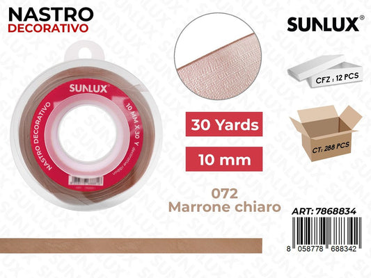 Nastro Dec. 072 Marrone Ch. 30Y*10MM