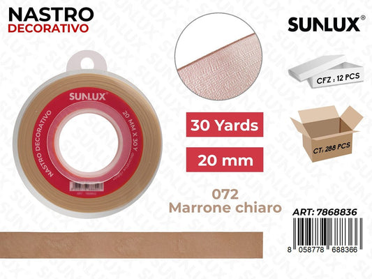 Nastro Dec. 072 Marrone Ch. 30Y*20MM