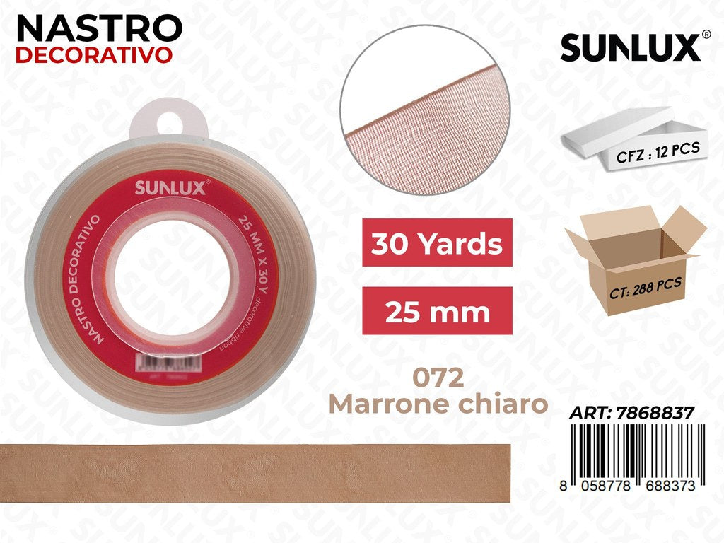 Nastro Dec. 072 Marrone Ch. 30Y*25MM