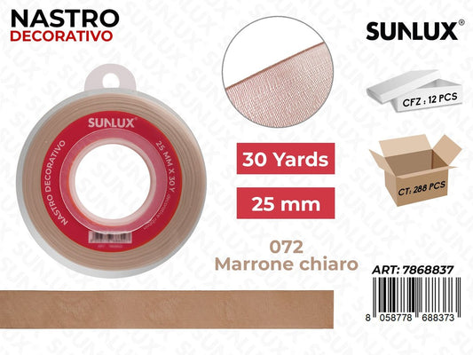 Nastro Dec. 072 Marrone Ch. 30Y*25MM