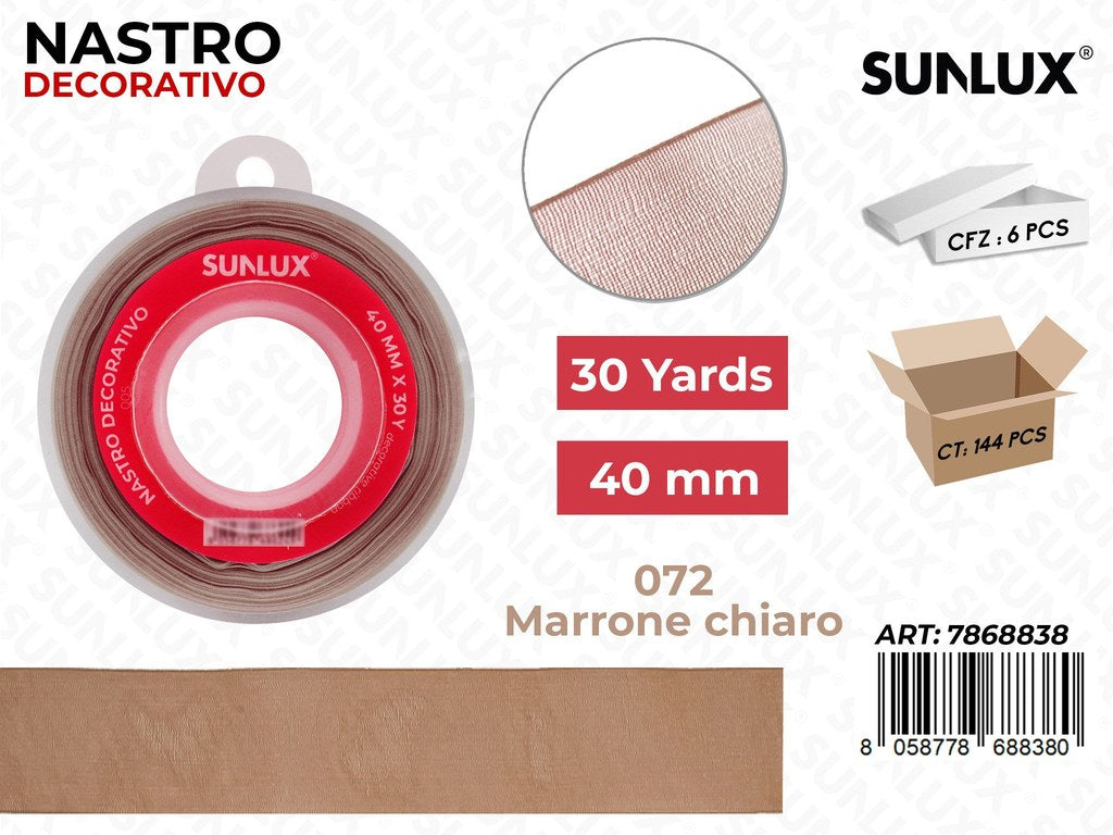 Nastro Dec. 072 Marrone Ch. 30Y*40MM