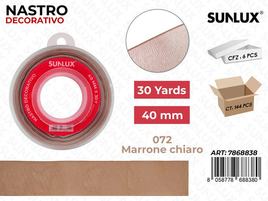 Nastro Dec. 072 Marrone Ch. 30Y*40MM