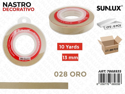 Sunlux Nastro Dec. Oro 028 13MM*10Y