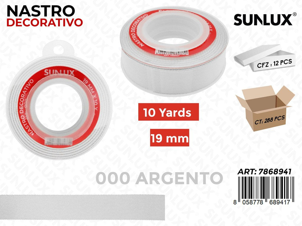 Sunlux Nastro Dec. Argento 000 19MM*10Y