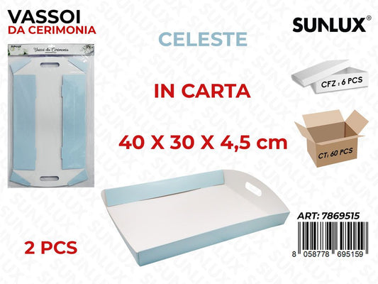 Sunlux Vassoi Cerimonia Cel. 2PCS 40*30*4.5CM