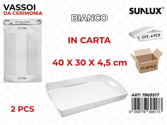 Sunlux Vassoi Cerimonia Bia. 2PCS 40*30*4.5CM