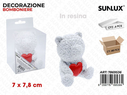 Sunlux Dec. Bomb. Orsetto Resina 7*7.8CM