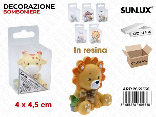 Sunlux Dec. Bomb. Animali Resina 4*4.5CM