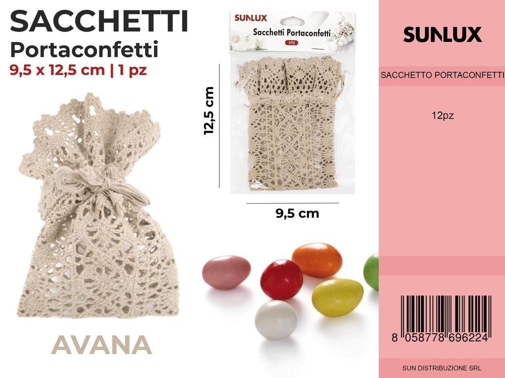 Sacchetti Portaconfetti Avana 9.5*12.5CM