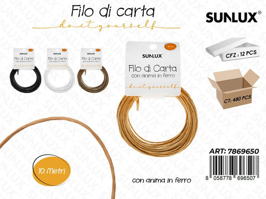 Sunlux Filo di Carta c/ Anima Ferro Ass. 10MT