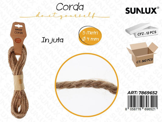 Sunlux Corda in Juta D.4MM*5MT