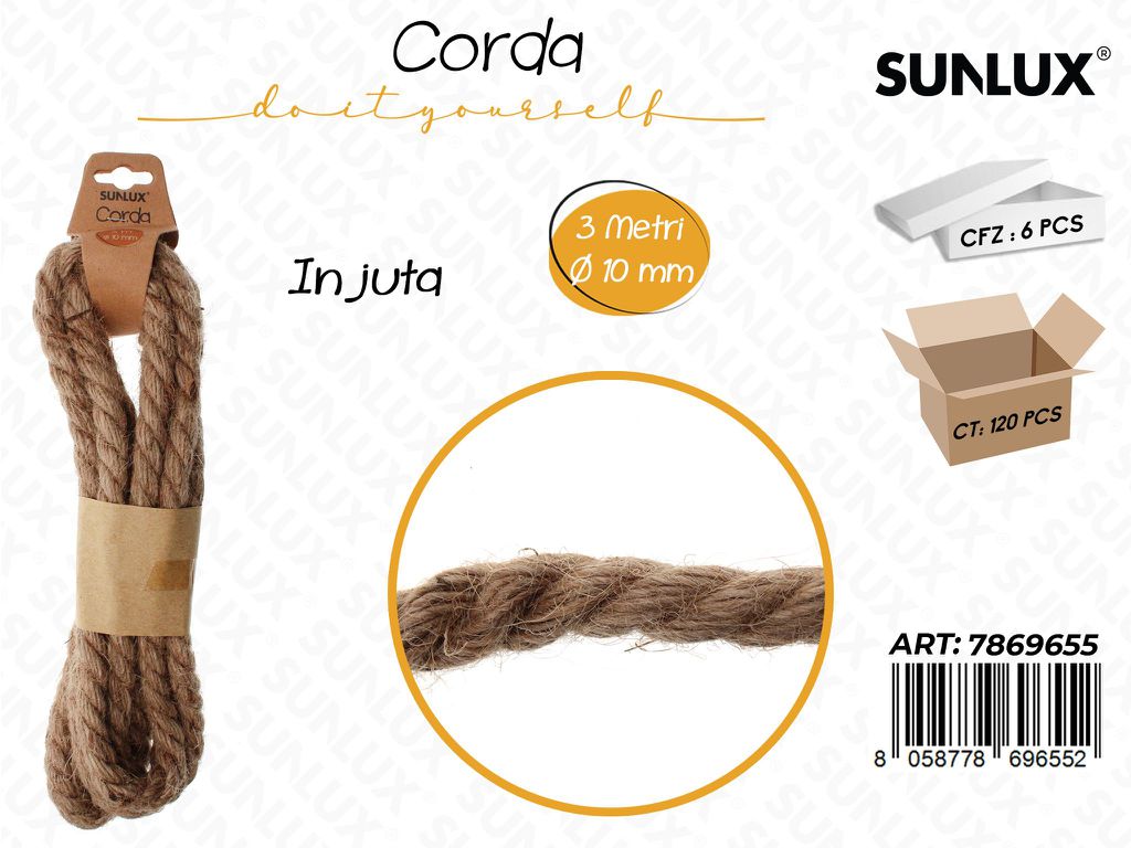Sunlux Corda in Juta D.10MM*3MT