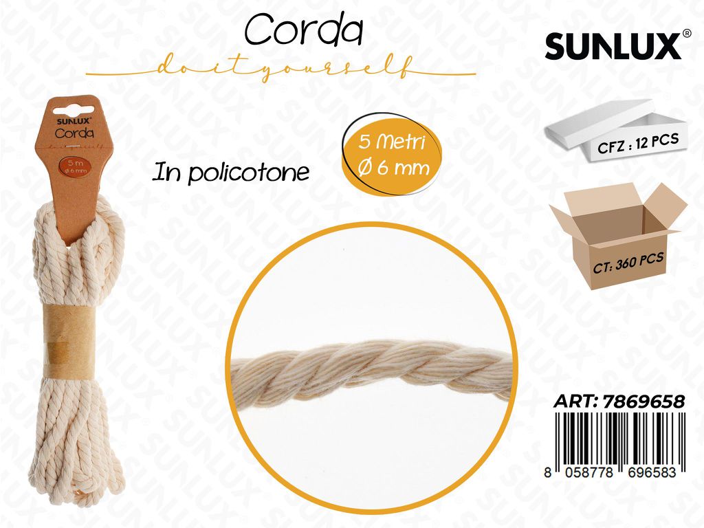 Sunlux Corda in Policotone D.6MM*5MT